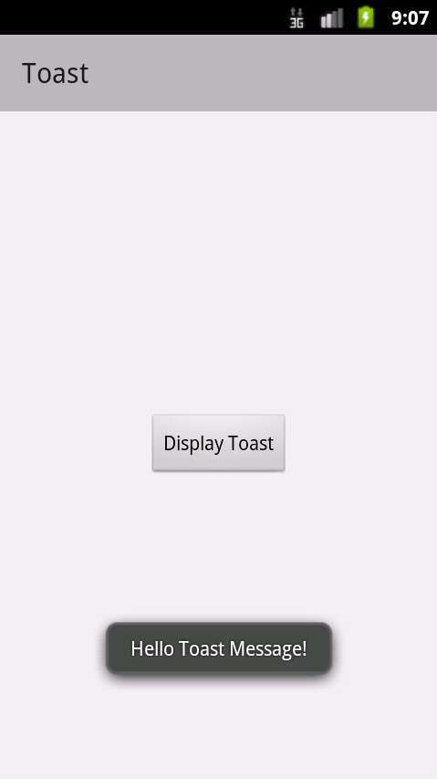 Display Toast on Button Click